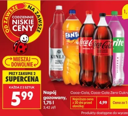 Napój gazowany Zero Cukru 1.75 l promocja w Biedronka