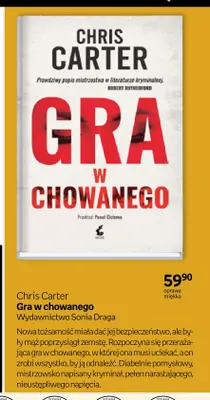 Książka Gra w chowanego Chris Carter promocja w Empik