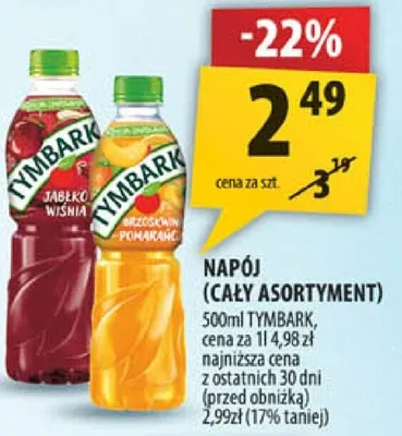Napój Tymbark promocja w Arhelan