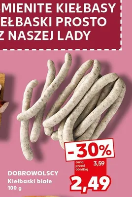 Kiełbaski białe Dobrowolscy promocja w Kaufland