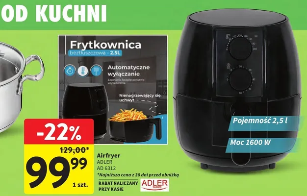 Frytkownica beztłuszczowa promocja w Intermarche