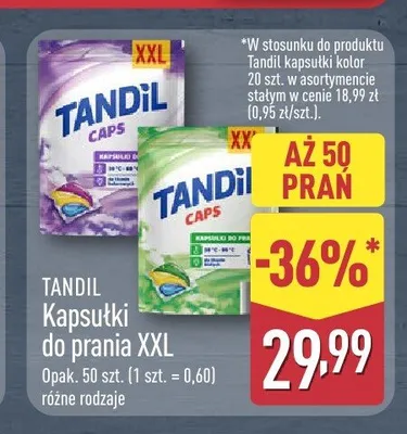 Kapsułki do prania TANDIL XXL promocja w Aldi
