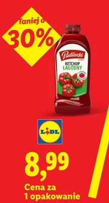 Ketchup łagodny Pudliszki promocja w Lidl