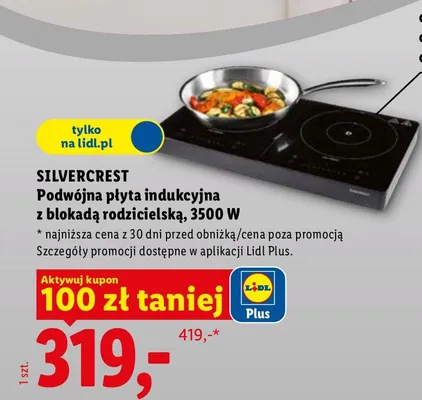 Podwójna płyta indukcyjna z blokadą rodzicielską promocja w Lidl