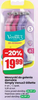 Maszynki do golenia damskie Simply Venus3 promocja w Dino