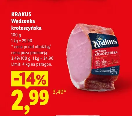 Wędzonka krotoszyńska Krakus promocja w Lidl