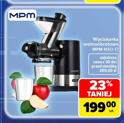 Wyciskarka wolnoobrotowa Mpm MSO-17 promocja w Carrefour
