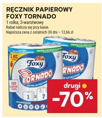 Ręcznik papierowy Tornado promocja w Stokrotka