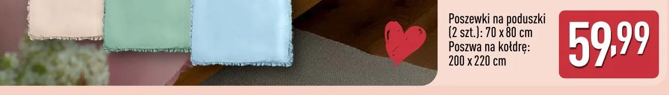 Pościel z satyny poliestrowej (2 szt.) 70 x 80 cm, 200 x 220 cm promocja w Aldi
