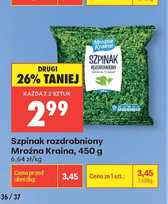 Szpinak rozdrobniony Mroźna Kraina promocja w Biedronka