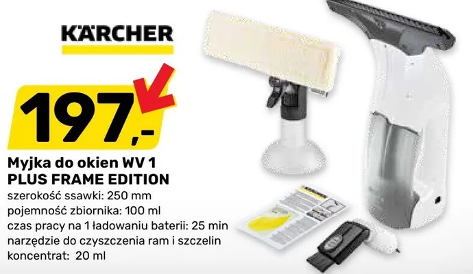 Myjka do okien WV 1 PLUS FRAME EDITION promocja w Bricomarche