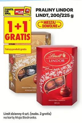 Praliny Lindor Lindt Assorted promocja w Biedronka