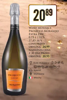 Wino musujące Prosecco Morando Extra Dry promocja w Dino