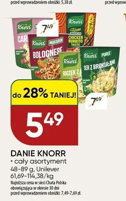 Danie instant Knorr Chicken Burrito Taste promocja w Chata Polska