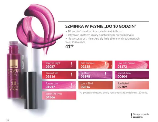 Szminka w płynie do 10 godzin Avon promocja w AVON