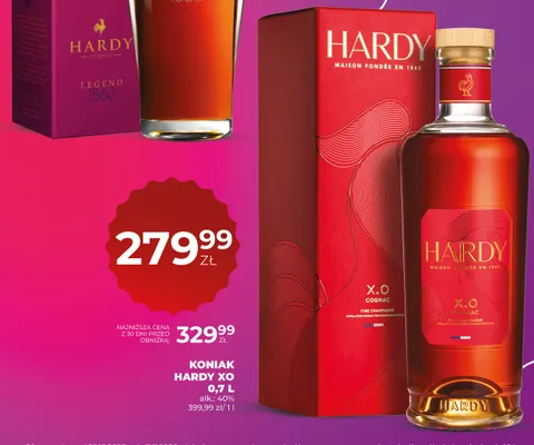 Koniak Hardy XO promocja w Duży Ben
