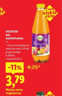 Sok multiwitamina Solevita promocja w Lidl