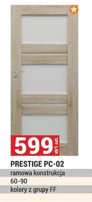 Drzwi Prestige PC-02 ramowa konstrukcja promocja w Merkury Market