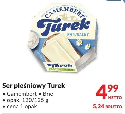 Ser pleśniowy Turek Camembert - Brie promocja w Makro