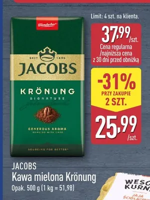 Kawa mielona Jacobs Krönung promocja w Aldi