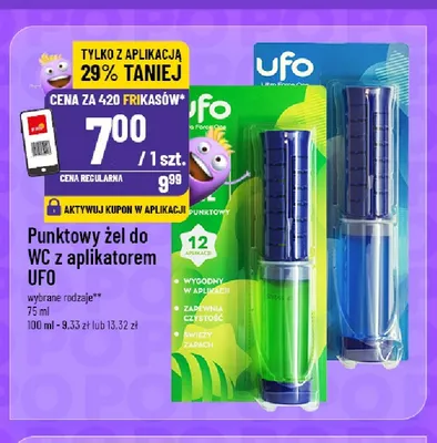 Punktowy żel do WC z aplikatorem UFO promocja w POLOmarket