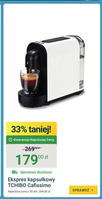 Ekspres kapsułkowy TCHIBO Cafissimo promocja w ERLI