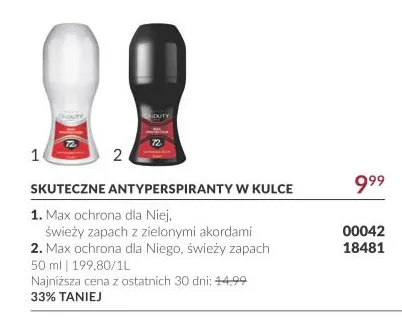 Antyperspirant w kulce Max ochrona dla Niego On Duty promocja w AVON