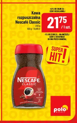 Kawa rozpuszczalna Nescafé Classic promocja w POLOmarket