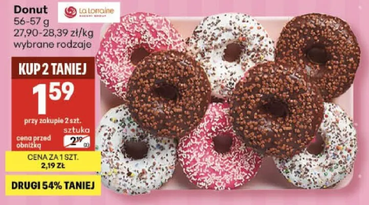 Donut La Lorraine promocja w Delikatesy Centrum