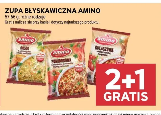 Zupa błyskawiczna Gulaszowa Amino promocja w Stokrotka