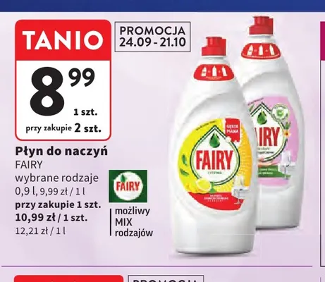 Płyn do naczyń Fairy promocja w Intermarche