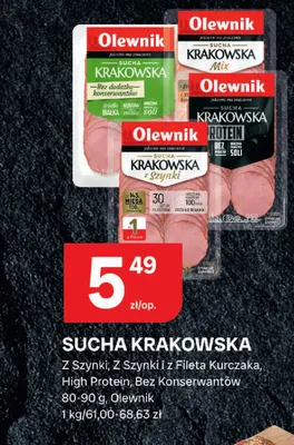 Sucha krakowska z szynki i z fileta kurczaka Olewnik promocja w Chorten