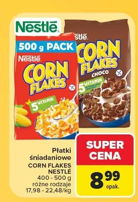 Płatki śniadaniowe Nestlé Corn Flakes promocja w Carrefour