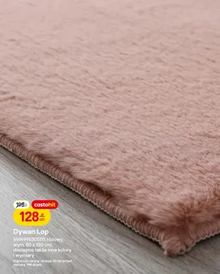 Dywan Lop różowy 80x150 cm promocja w Castorama