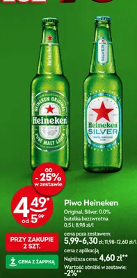 Piwo Heineken Original promocja w Żabka