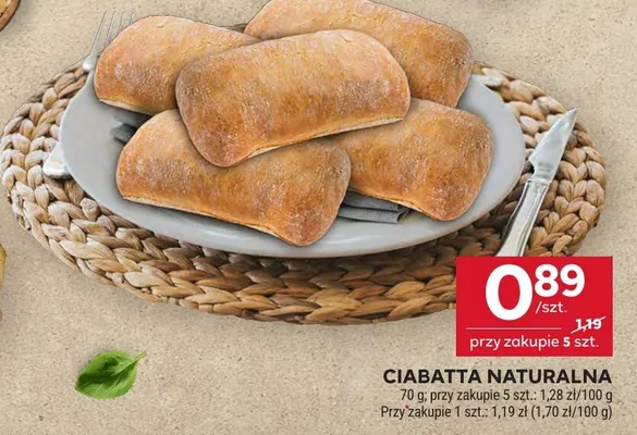 Ciabatta naturalna promocja w Stokrotka