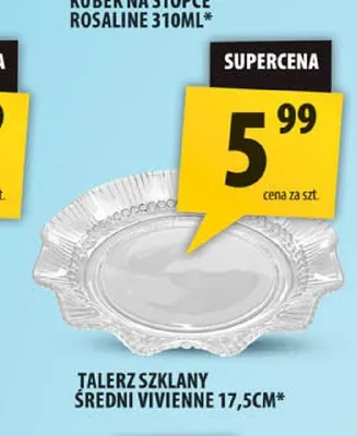 Talerz szklany średni Vivienne 17,5 cm promocja w Arhelan