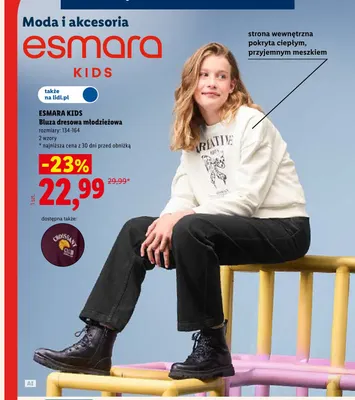 Bluza dresowa młodzieżowa Creative promocja w Lidl