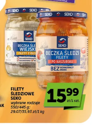 Filety śledziowe Seko Beczka Śledzi po kaszubsku promocja w ABC