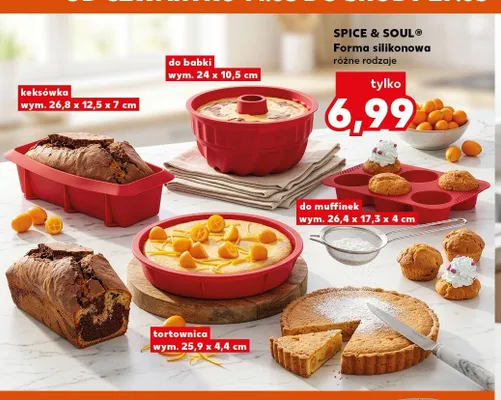 Forma silikonowa do muffinek SPICE & SOUL wym. 26,4x17,3x4cm promocja w Kaufland