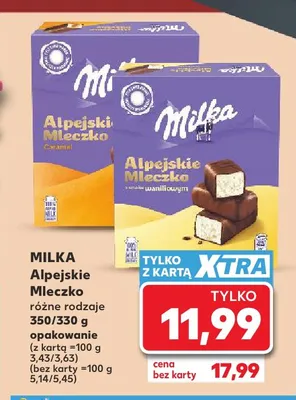 Pianki Alpejskie Mleczko Caramel Milka promocja w Kaufland