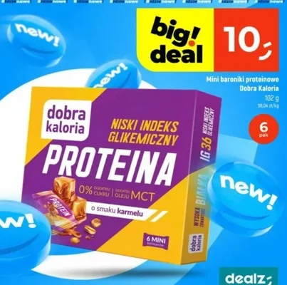 Mini batoniki proteinowe o smaku karmelu Dobra Kaloria 6 mini batoników promocja w Dealz