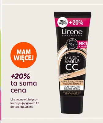 Nawilżająco-koloryzujący krem CC do twarzy Lirene promocja w Rossmann