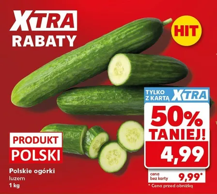 Ogórki polskie luzem promocja w Kaufland