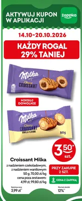 Croissant Milka z nadzieniem waniliowym promocja w Żabka