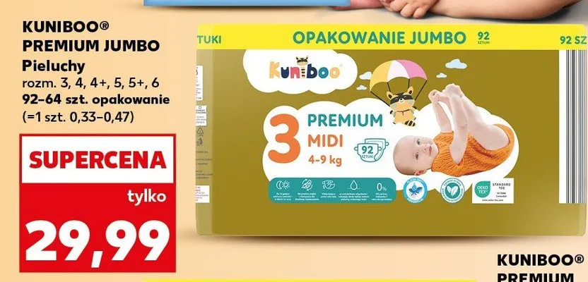 Pieluchy Premium Jumbo rozm. 3, 4, 4+, 5, 5+, 6 promocja w Kaufland