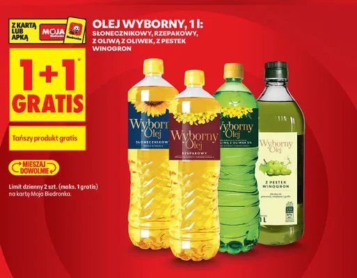 Olej z pestek winogron Wyborny promocja w Biedronka