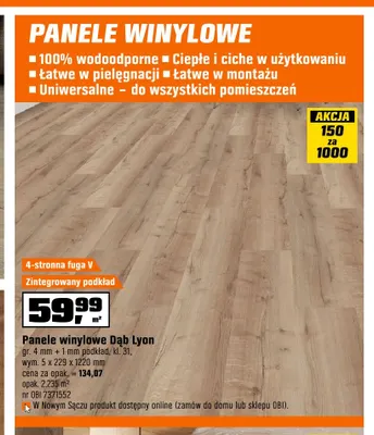 Panele winylowe Dąb Lyon promocja w OBI