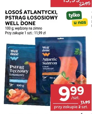 Pstrąg łososiowy wędzony na zimno Well Done promocja w Stokrotka