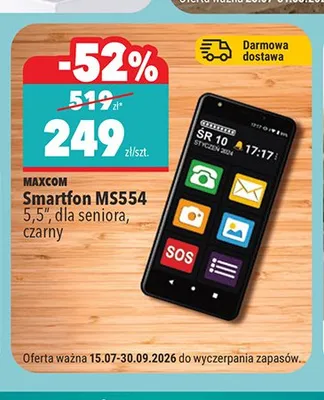 Smartfon Maxcom MS554 promocja w Biedronka